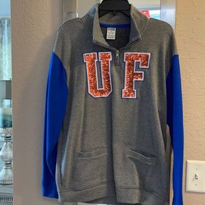 PINK! Florida Gators quarter zip pullover bling size xs